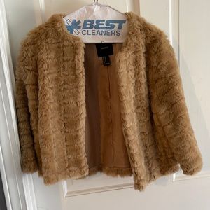 Faux fur coat - short length
